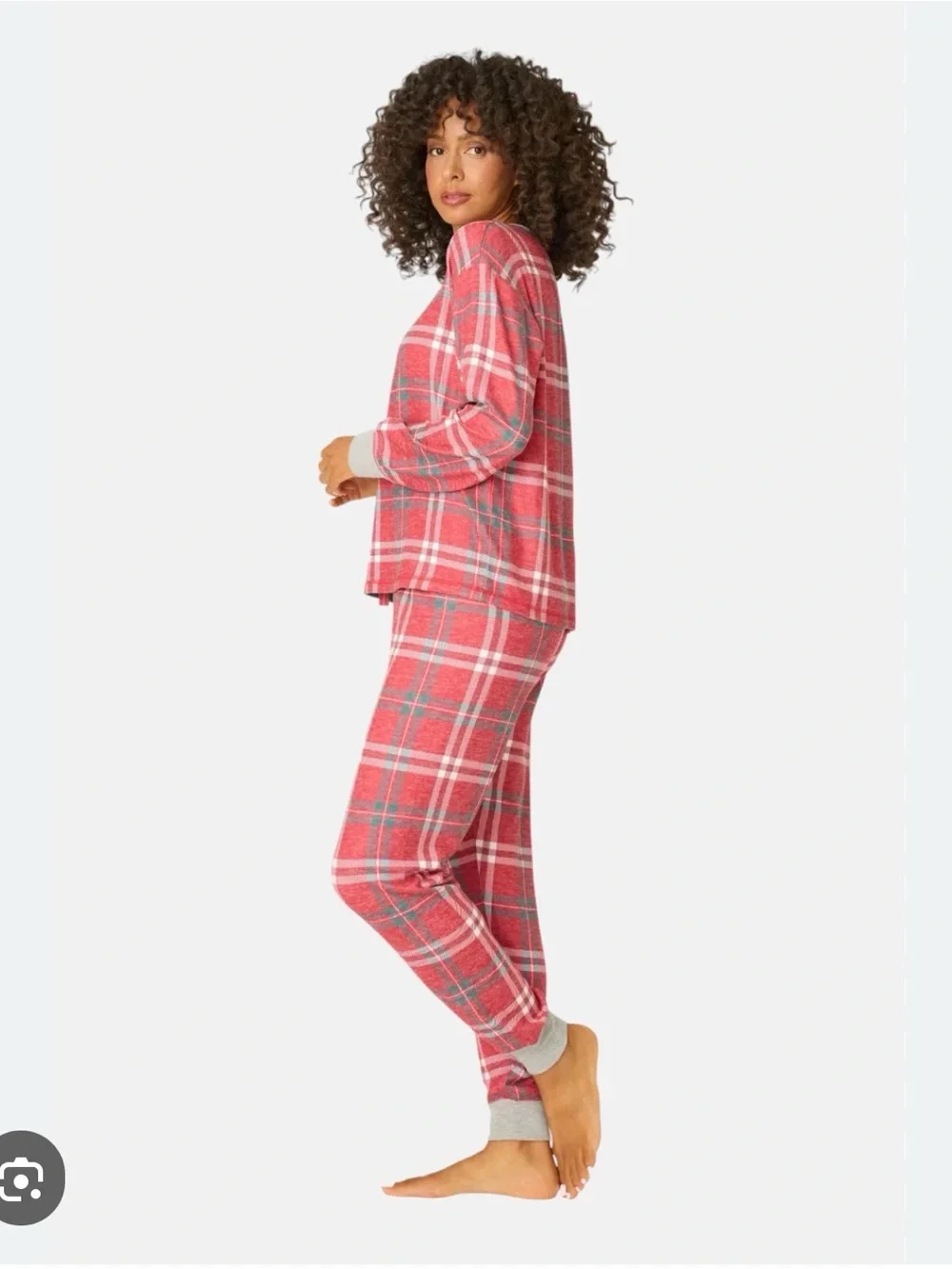 PJ Salvage Lets Get Toasty Samba Red Plaid Pajama Set NWT